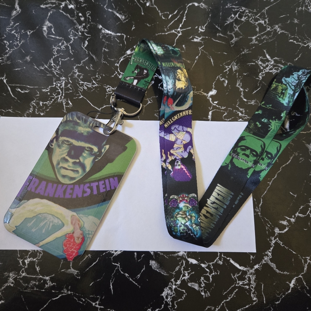 Frankenstein ID/Card Holder With Lanyard